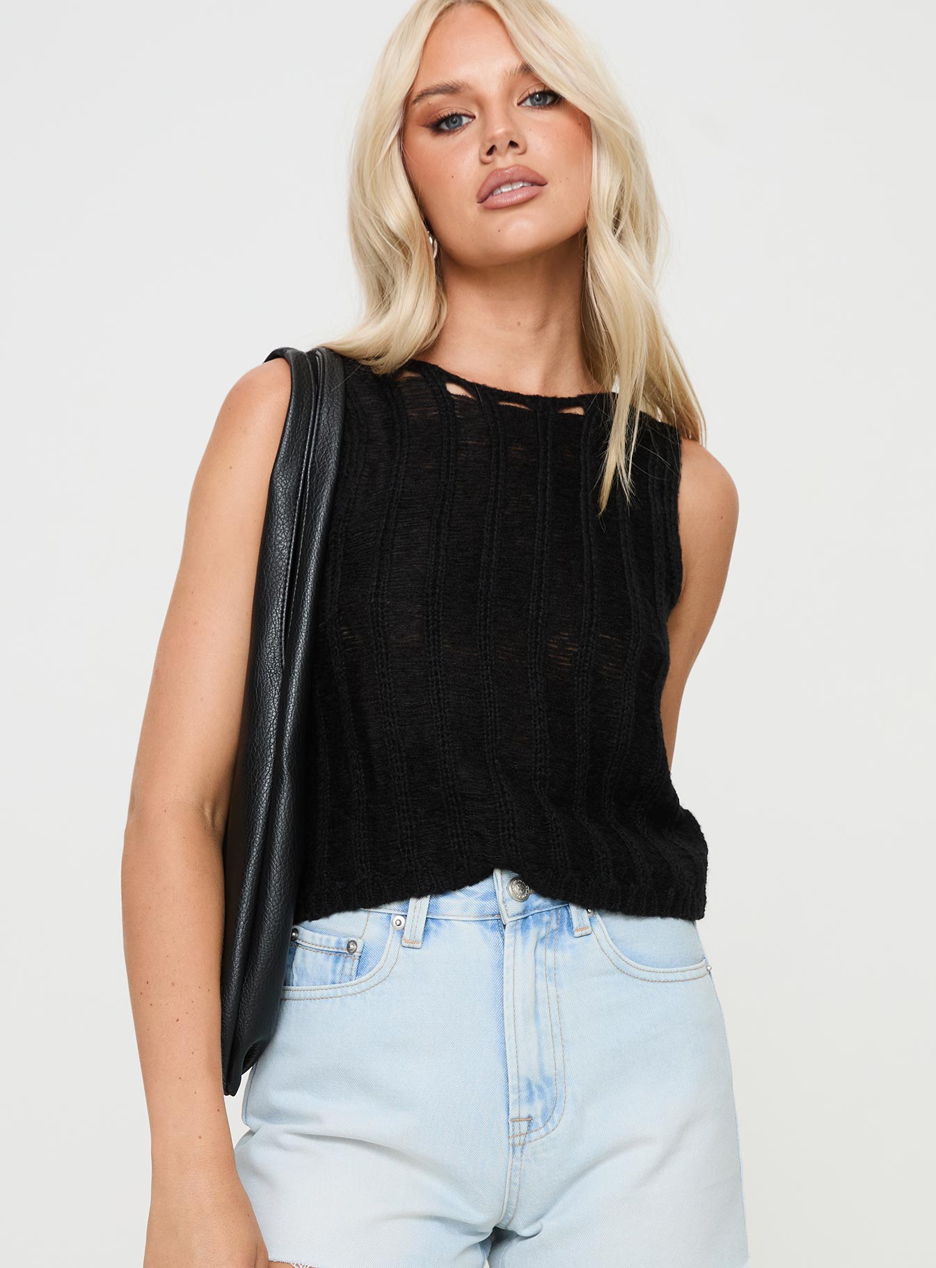 Jella Knit Top Black - Image 2