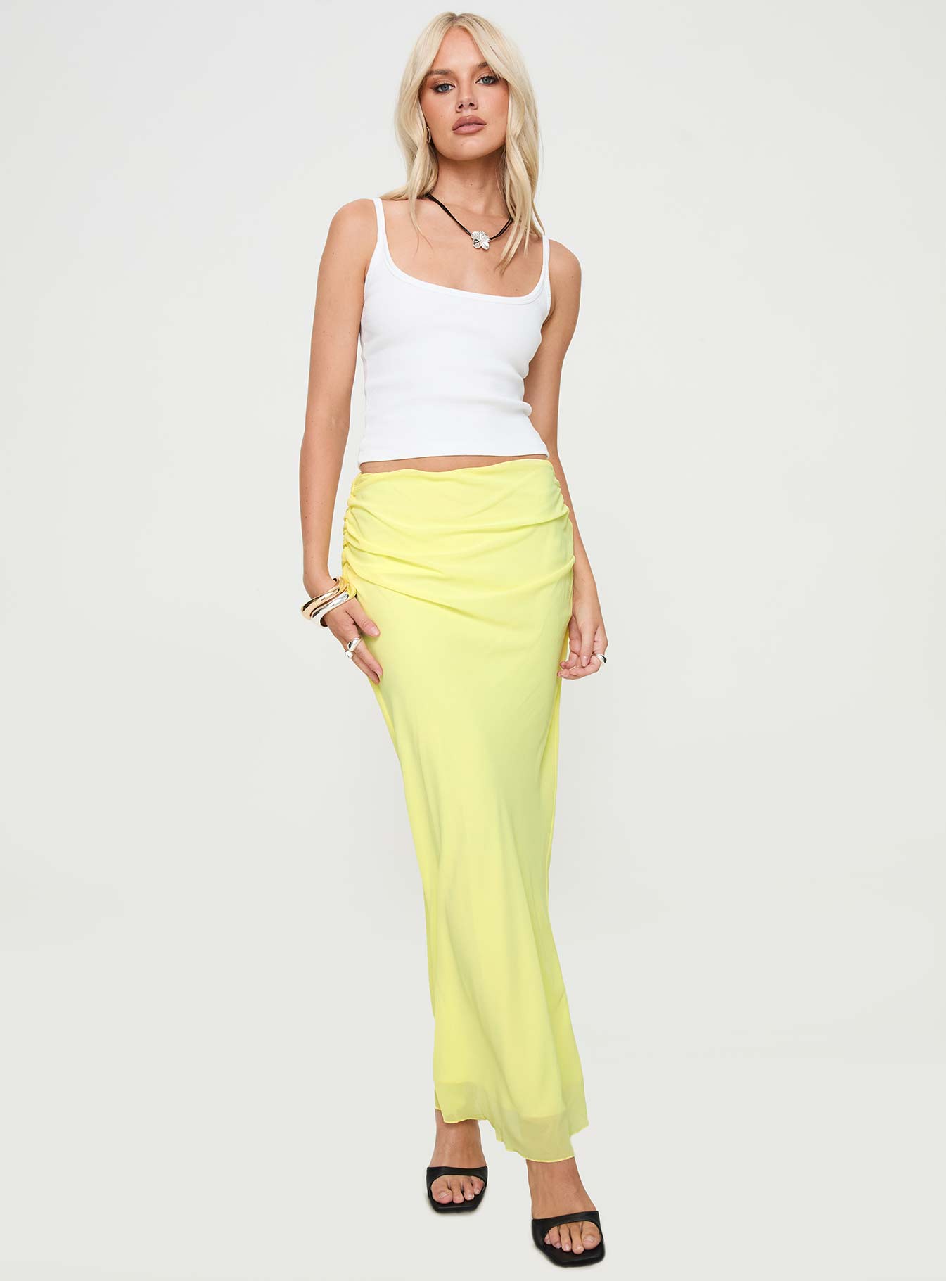 Herrera Maxi Skirt Yellow - Image 2
