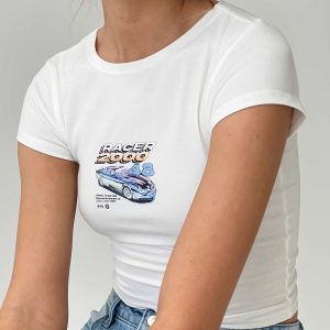 Getaway Baby Tee White