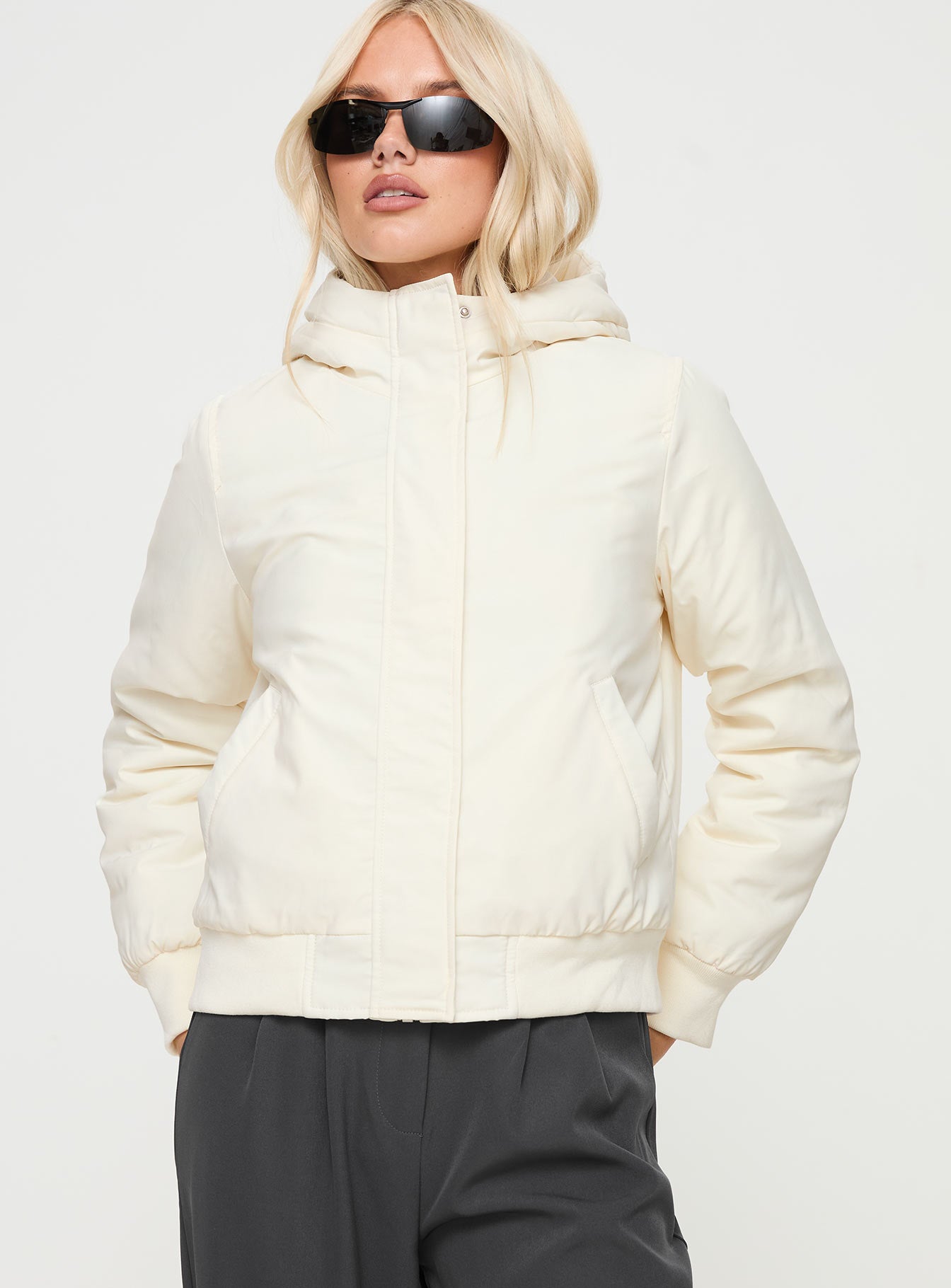 Battle Hooded Jacket Cream - Image 2