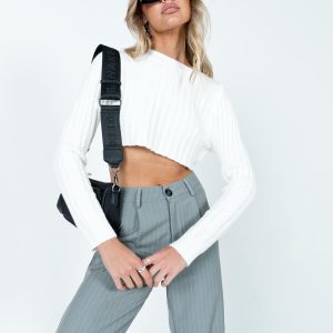 Frankie Cropped Sweater Cream