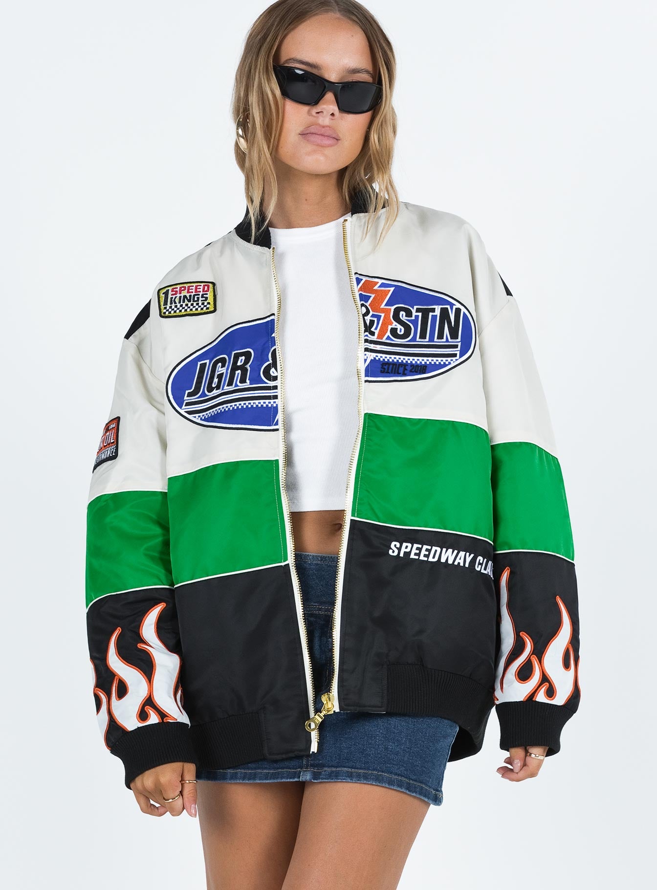 JGR & STN Axel Moto Jacket Ivory / Black - Image 3