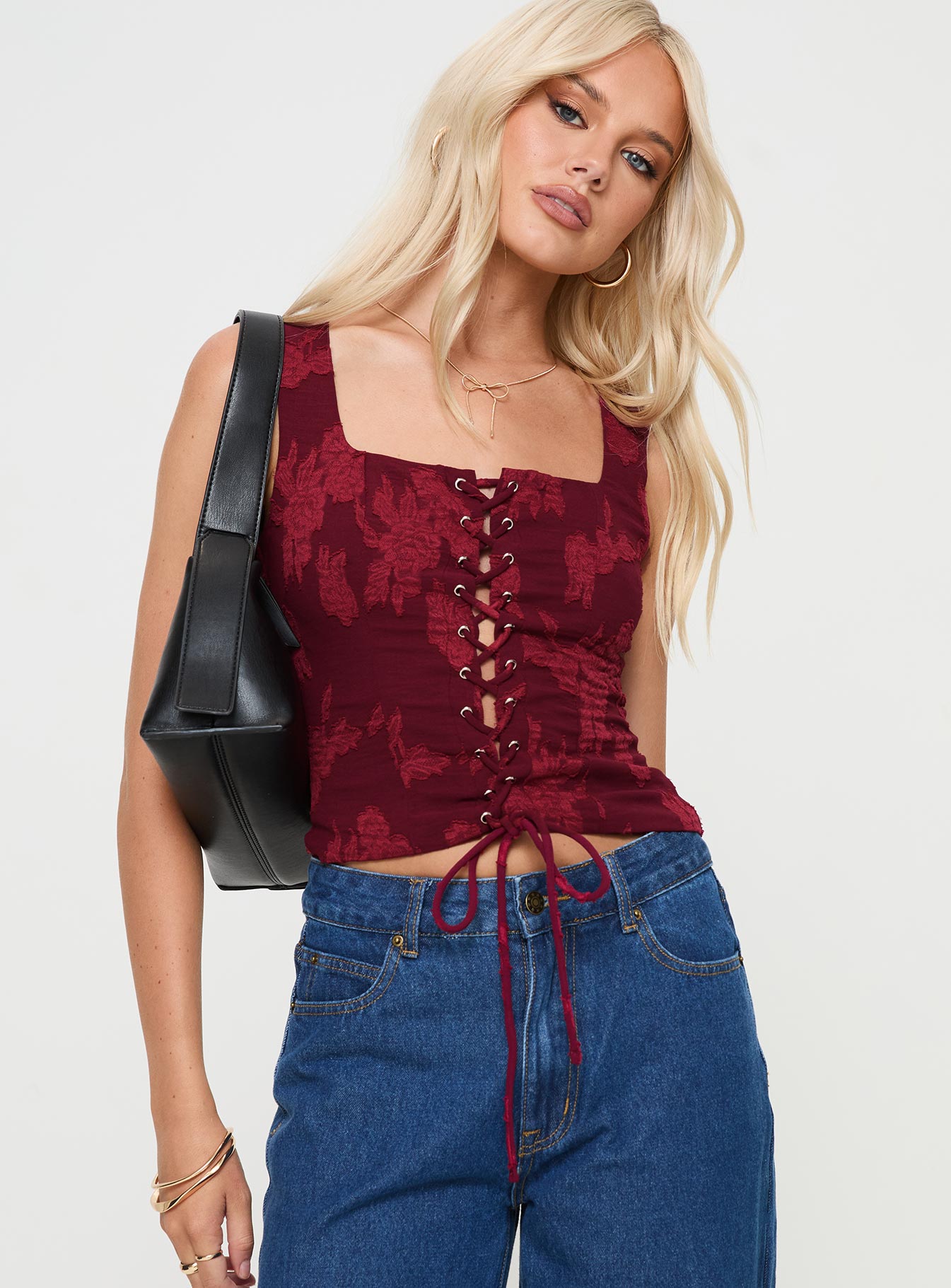Vincenzo Corset Top Red - Image 2