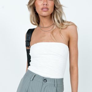 Oscar Strapless Bodysuit White