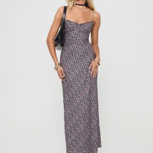 Laurent Maxi Dress Black Floral