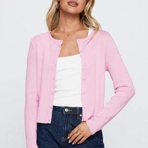 Old Burlington Knit Cardigan Pink