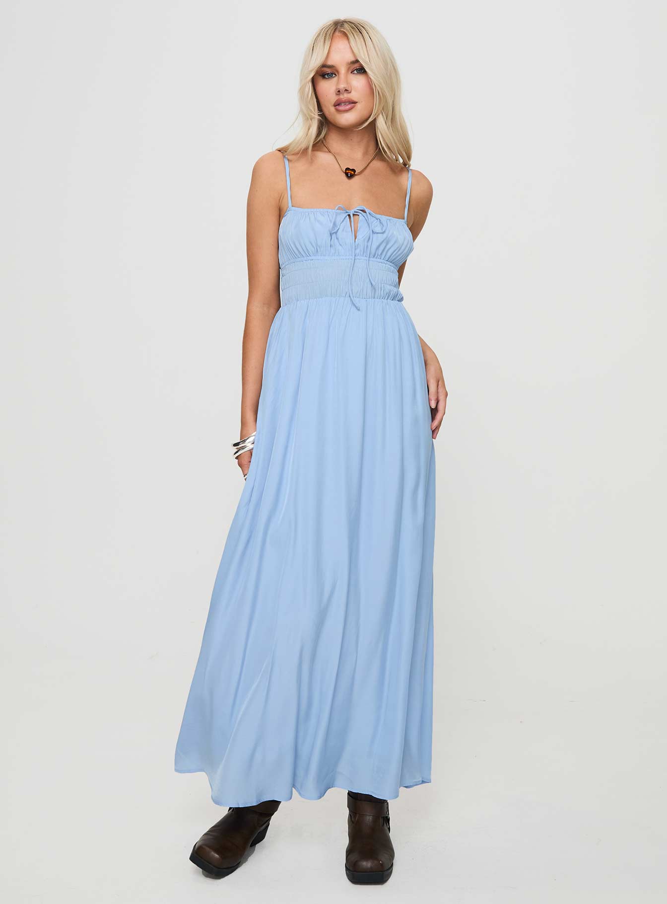 Jersie Maxi Dress Blue - Image 2