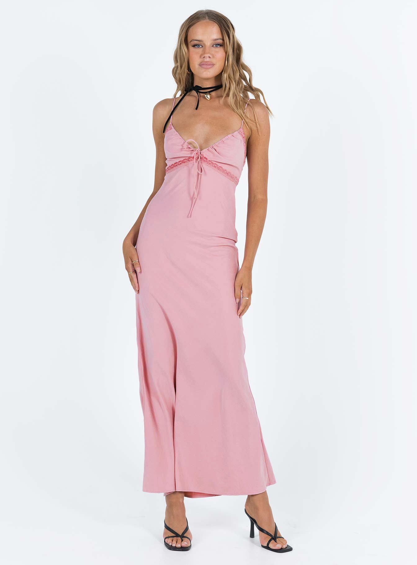 Emily Maxi Dress Gin Fizz Pink - Image 2