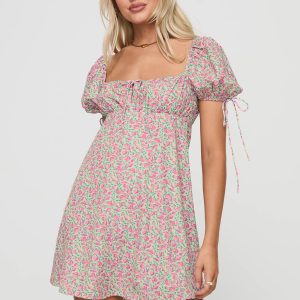 Larsson Mini Dress Pink Floral