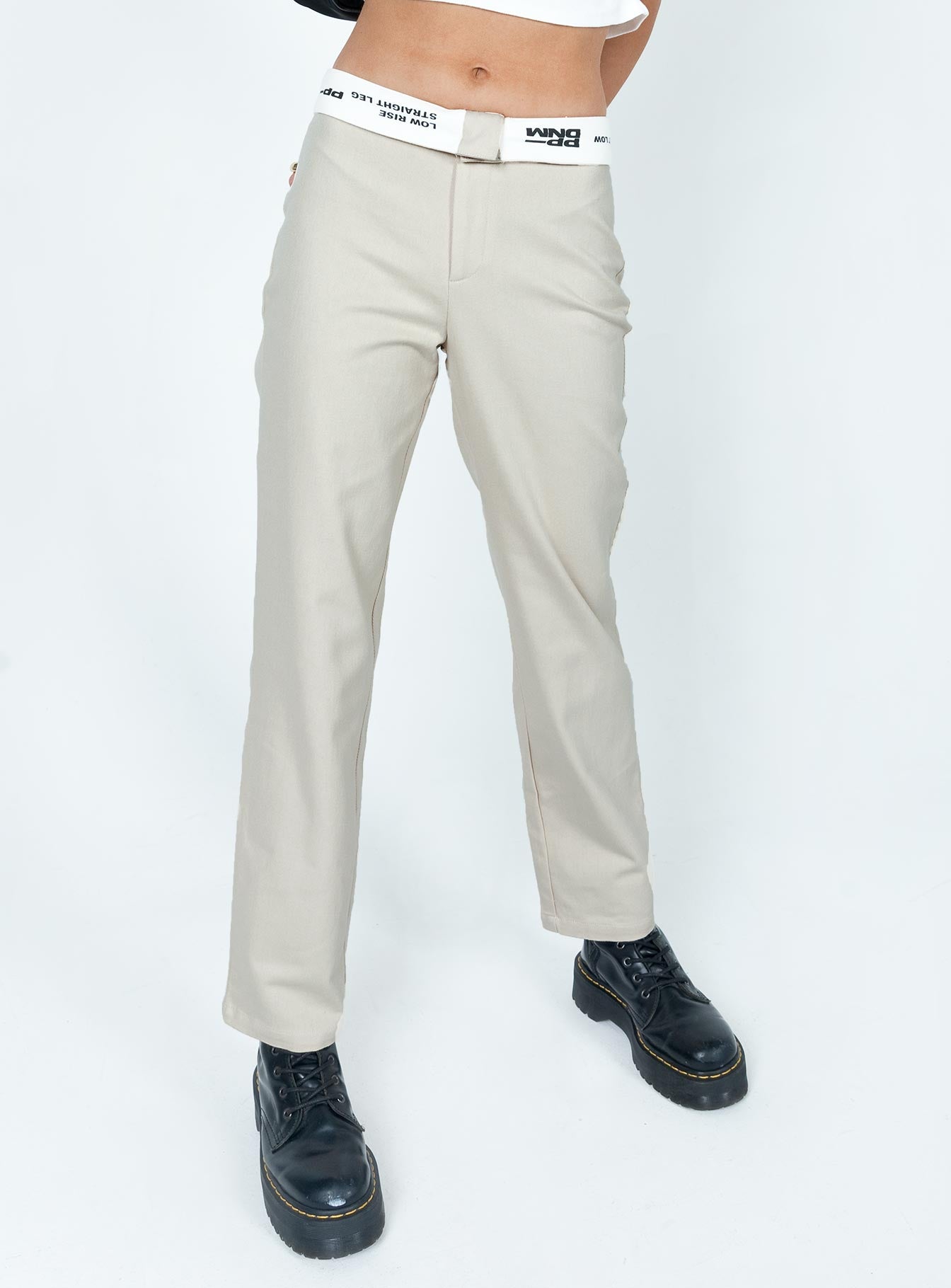 Dava Low Rise Pants Cream - Image 2
