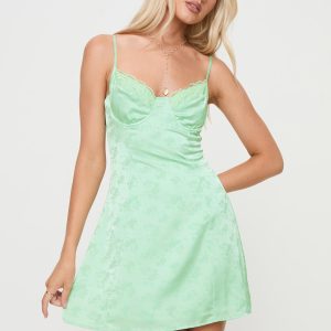 Dear Me Mini Dress Sage