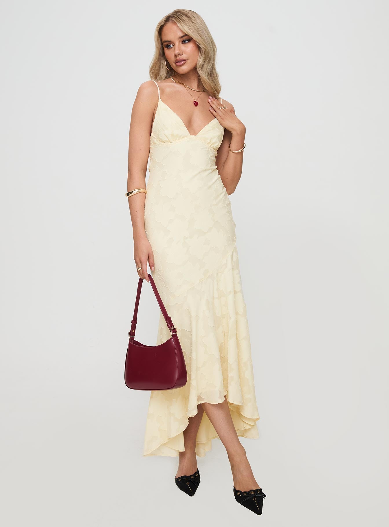 Cyrene Maxi Dress Lemon - Image 2