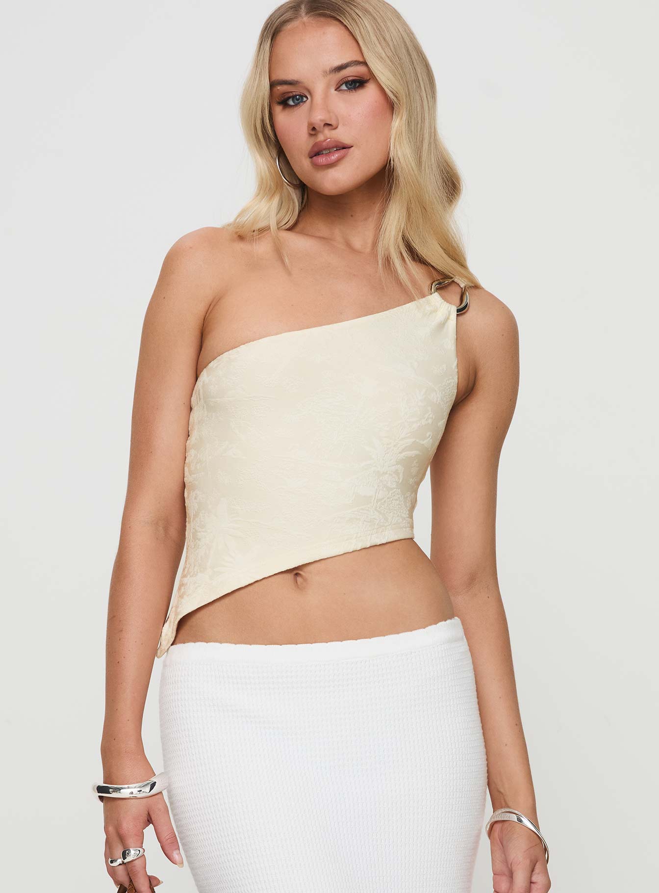 Toomba One Shoulder Top Ivory - Image 2