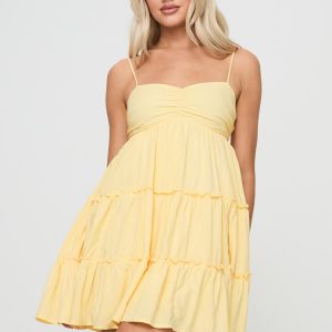 Knotti Mini Dress Yellow