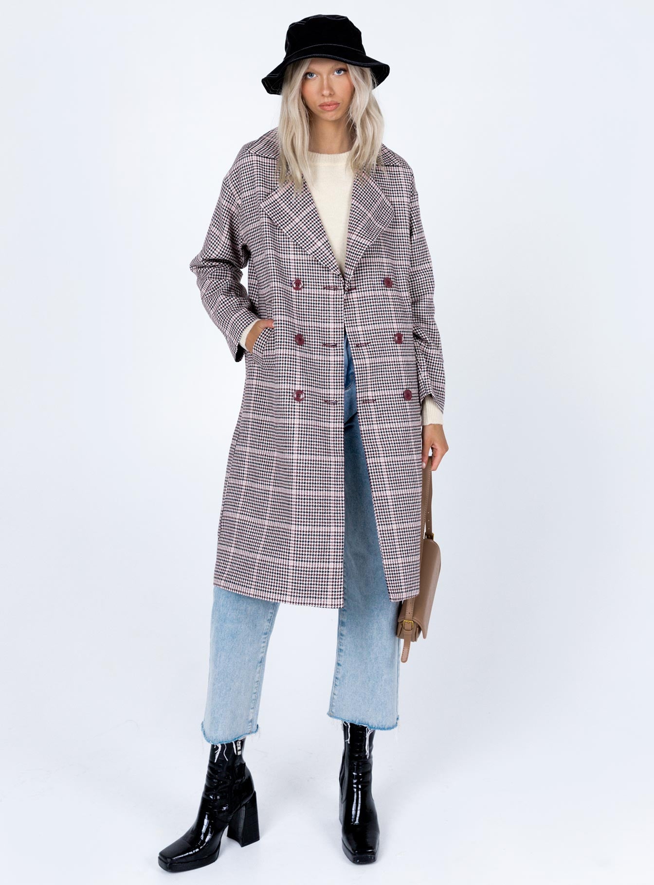 Parisa Winter Check Coat Multi - Image 2