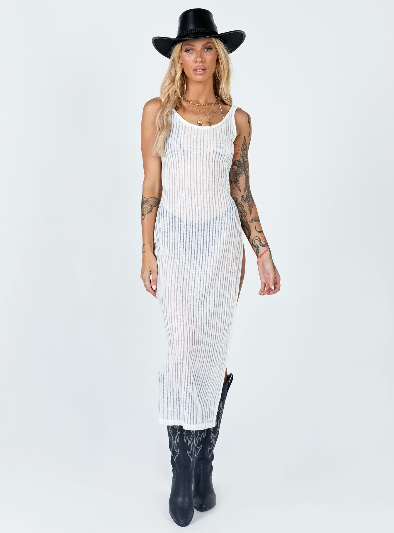 Jasmine Midi Dress White - Image 3