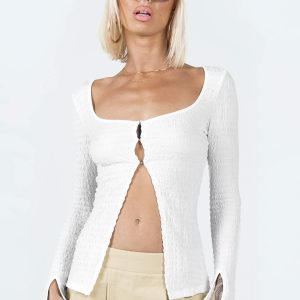 Waylett Long Sleeve Top White