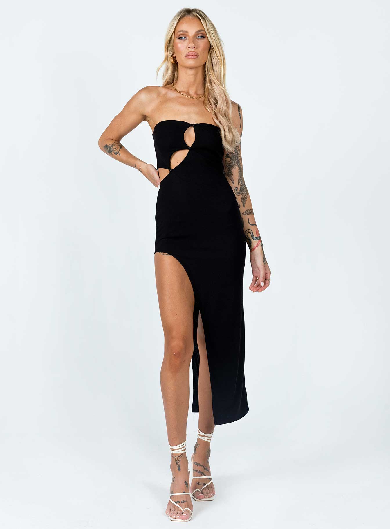 Jaxon Midi Dress Black - Image 3