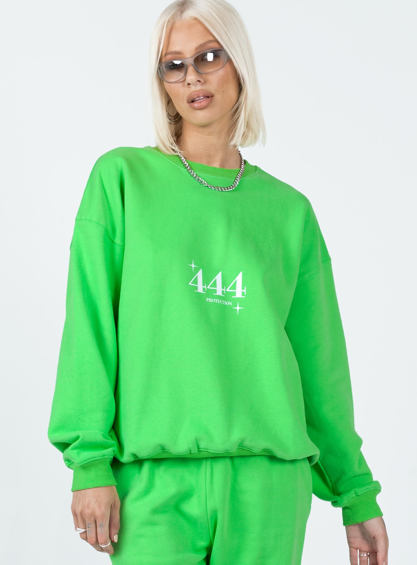 Only Four You Sweatshirt Green - Image 2