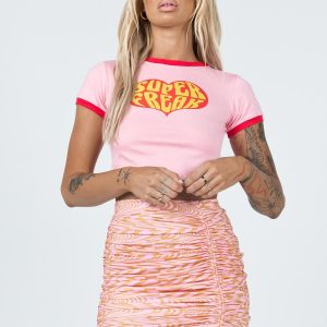 Jarlina Mini Skirt Pink