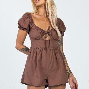 Merideth Romper Brown