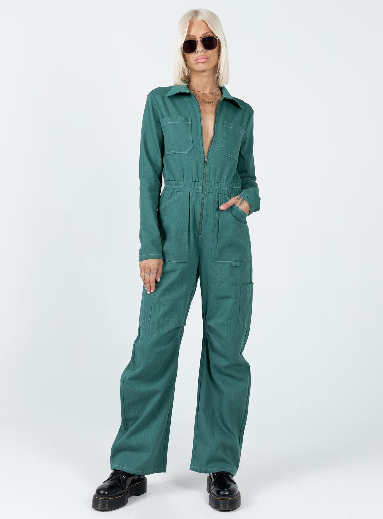 Miami Vice Boiler Suit Forest Green - Image 2