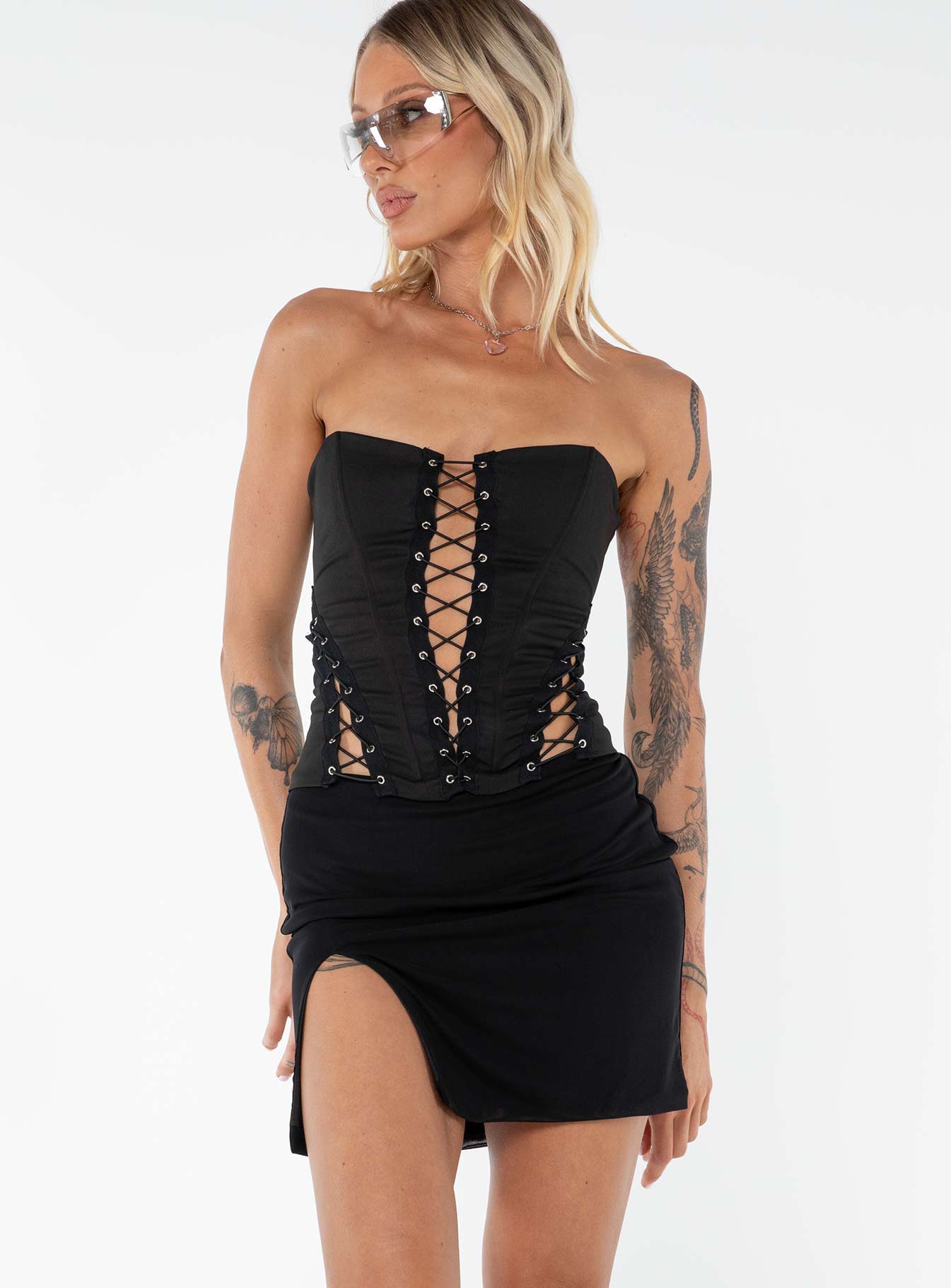 Bold Move Mini Skirt Black Tall - Image 2