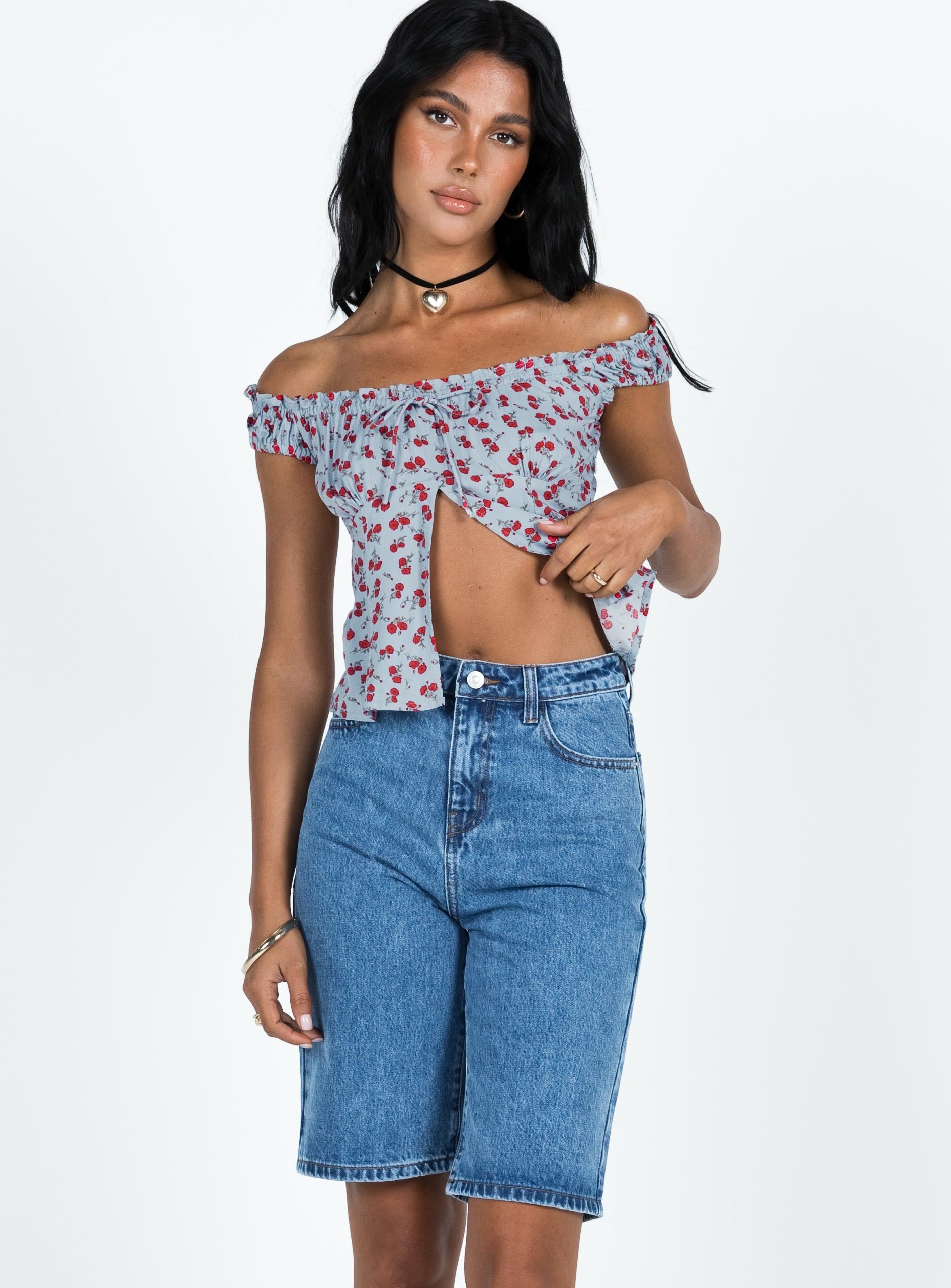 Seville Denim Shorts Mid Wash - Image 3