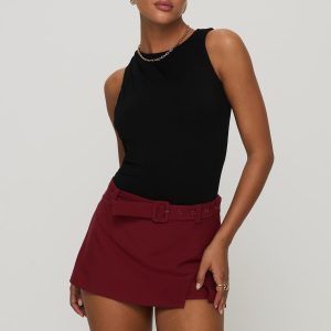 Centre Stage Cut Out Bodysuit Black