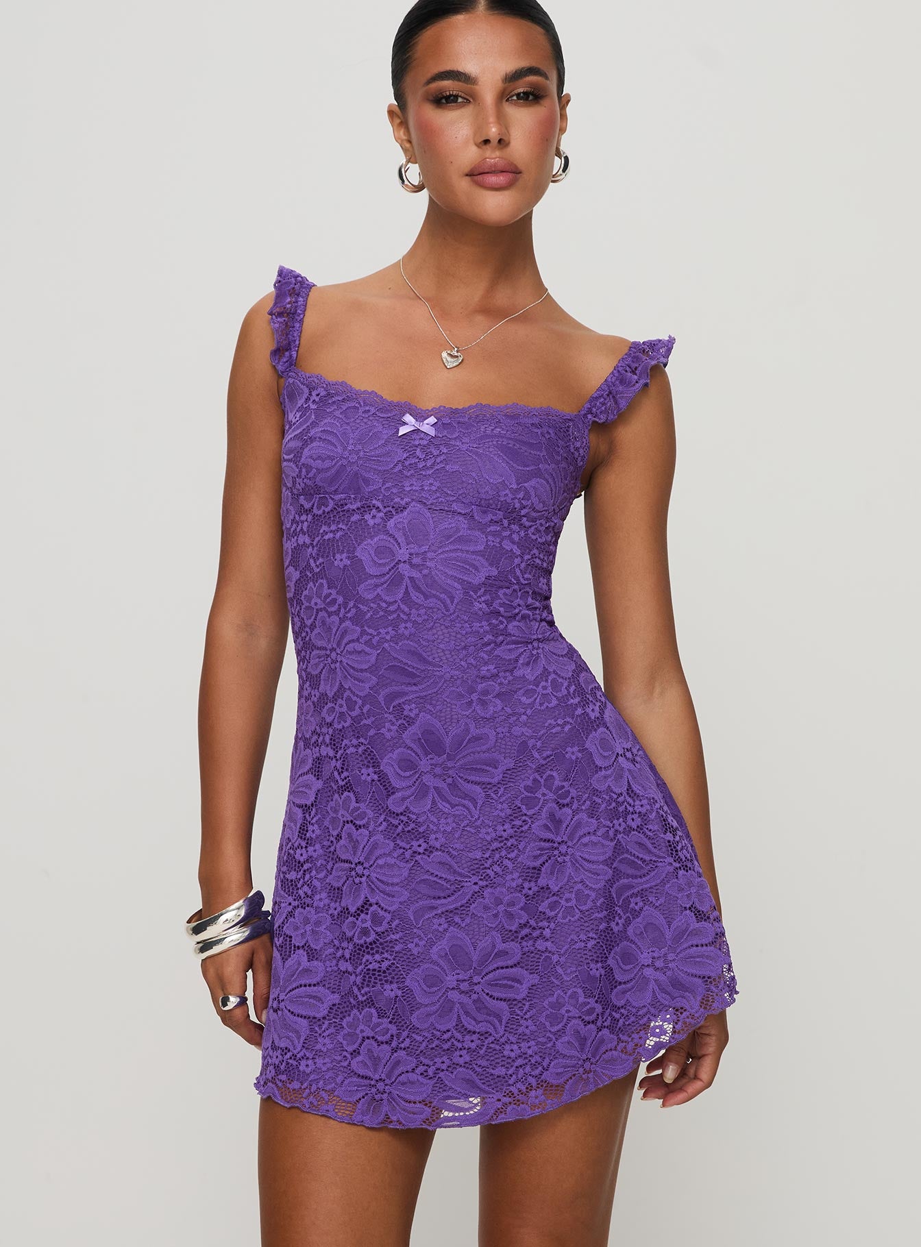Beacall Mini Dress Purple - Image 2