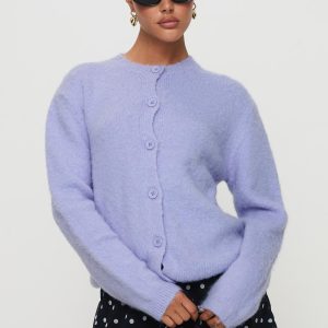 Alyse Mohair Cardigan Lilac