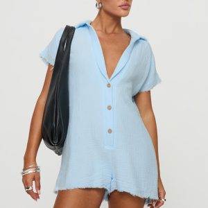 Salt Lake Romper Blue