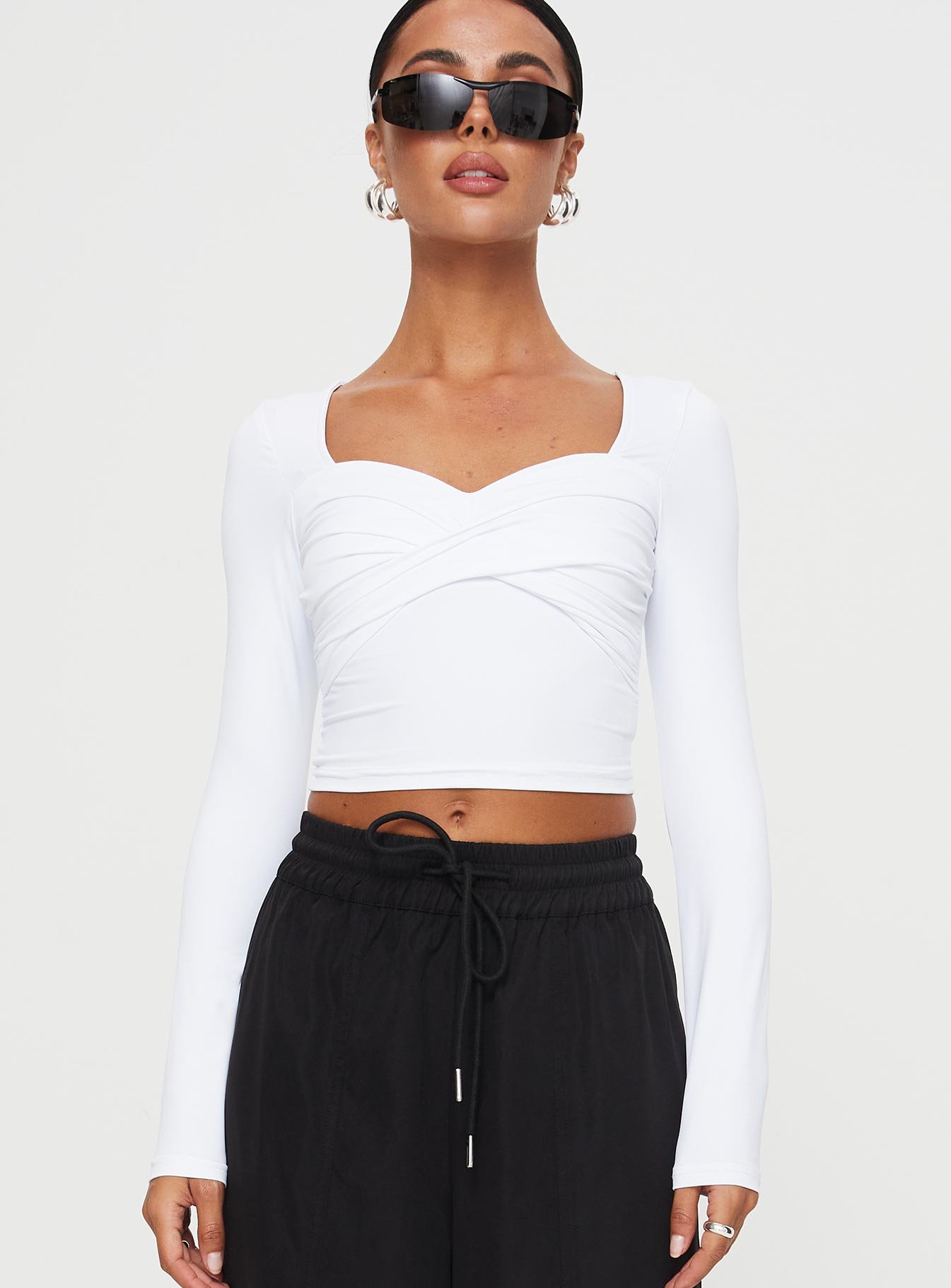 Dunford Long Sleeve Top White - Image 2