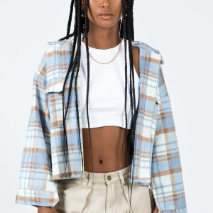 Bielby Flannel Jacket Blue/Grey