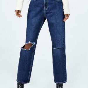 Fairmount High Rise Straight Leg Jean Dark Wash Denim