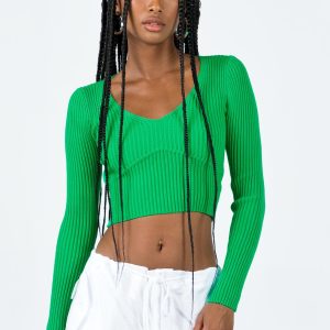 Trucco Long Sleeve Top Green