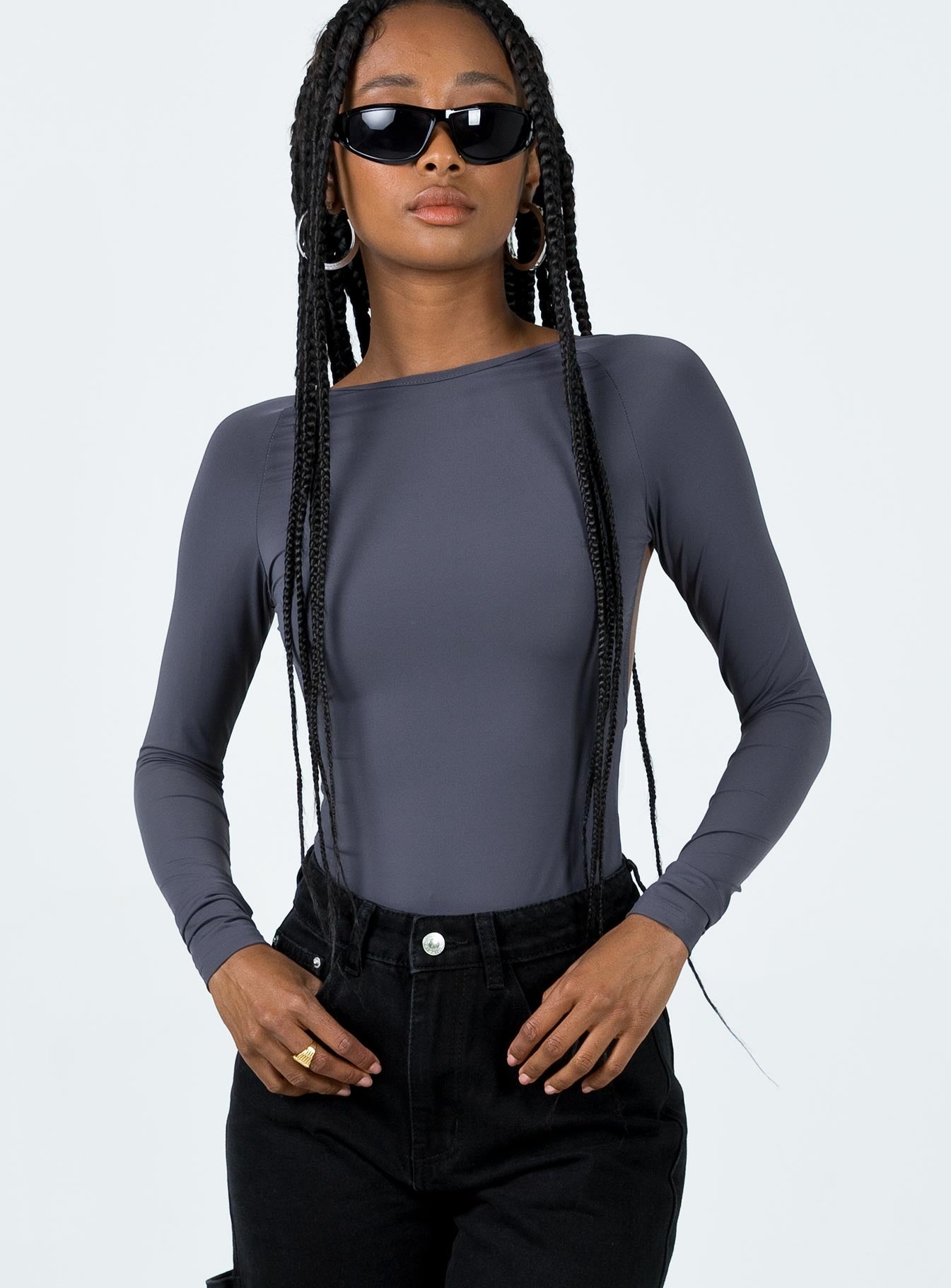 Gatewood Long Sleeve Bodysuit Slate - Image 3