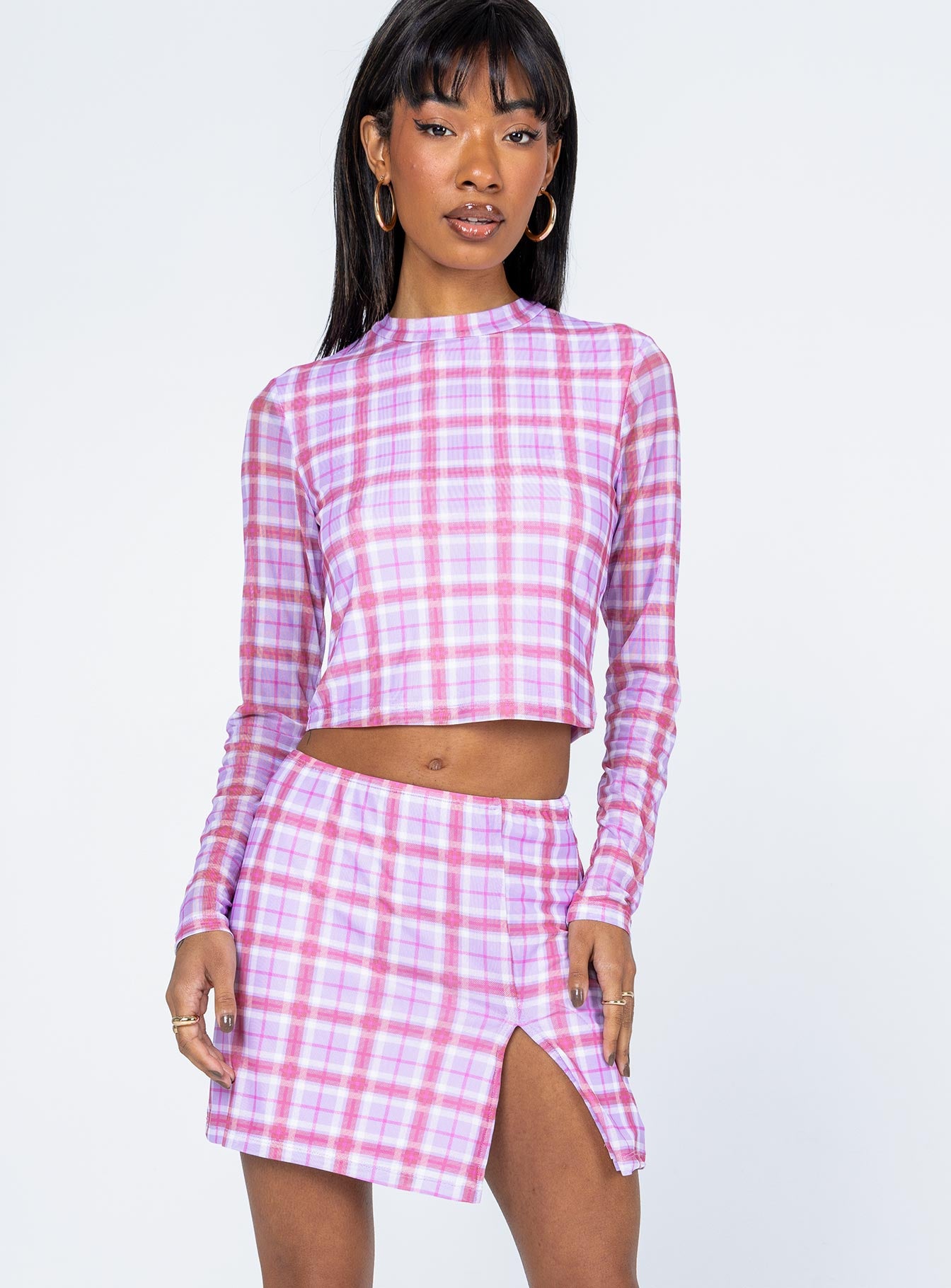 Alana Long Sleeve Set Pink / Purple - Image 2
