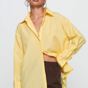 Thousand Miles Oversized Long Sleeve Top Yellow