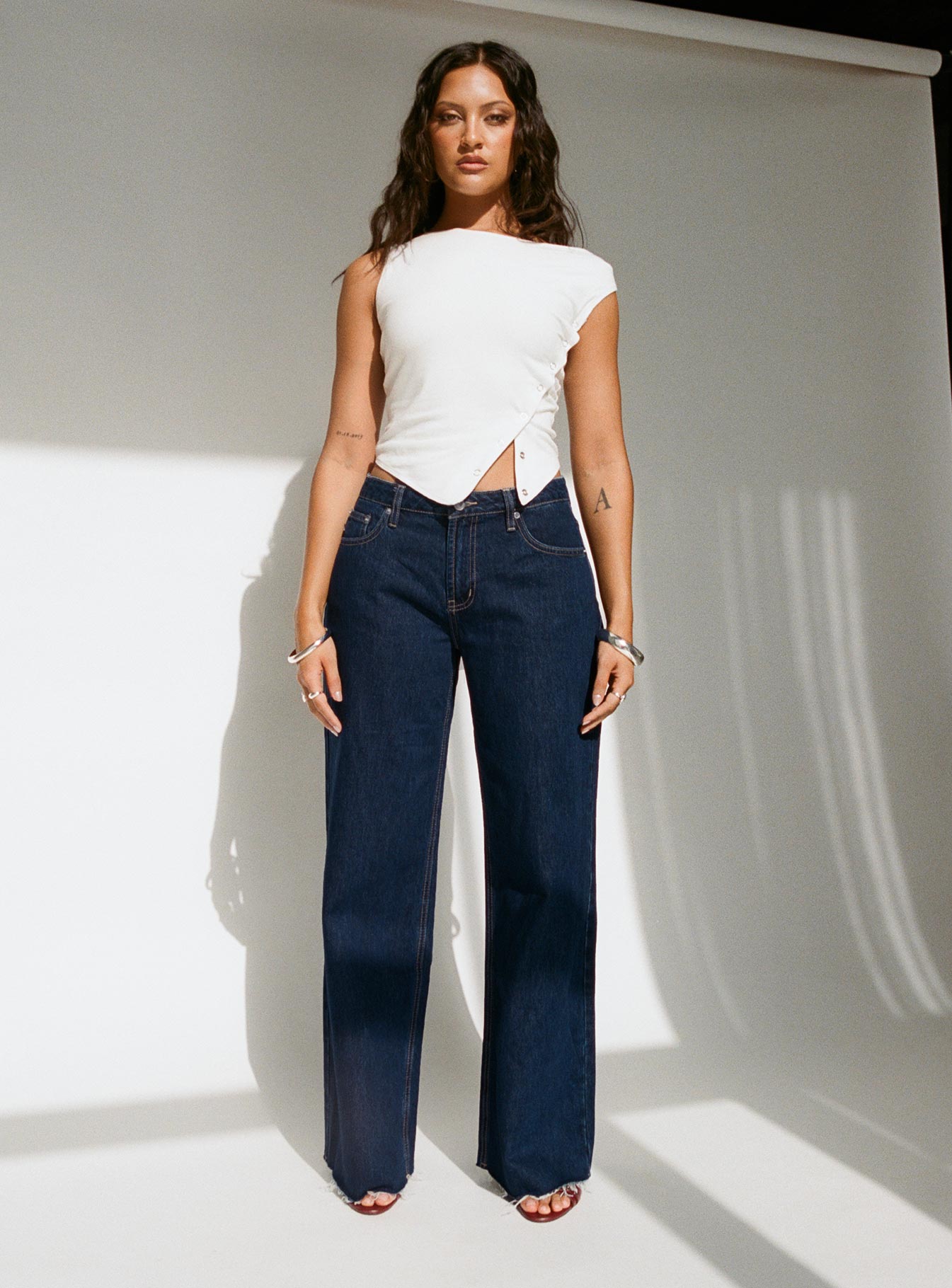 Darla Low Rise Straight Leg Jean Dark Blue Wash - Image 8