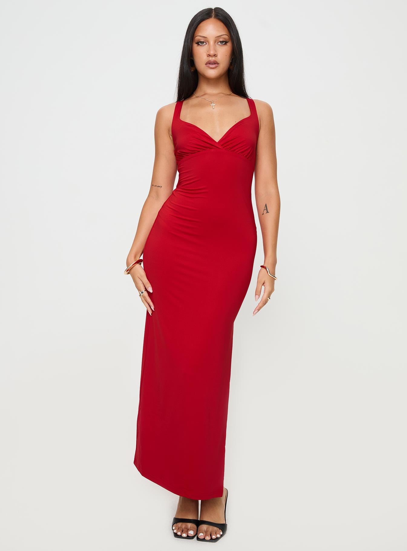 Wandella Maxi Dress Red - Image 2
