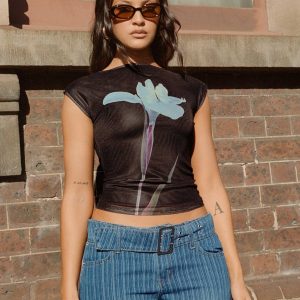 Nova Flower Top Navy / Black