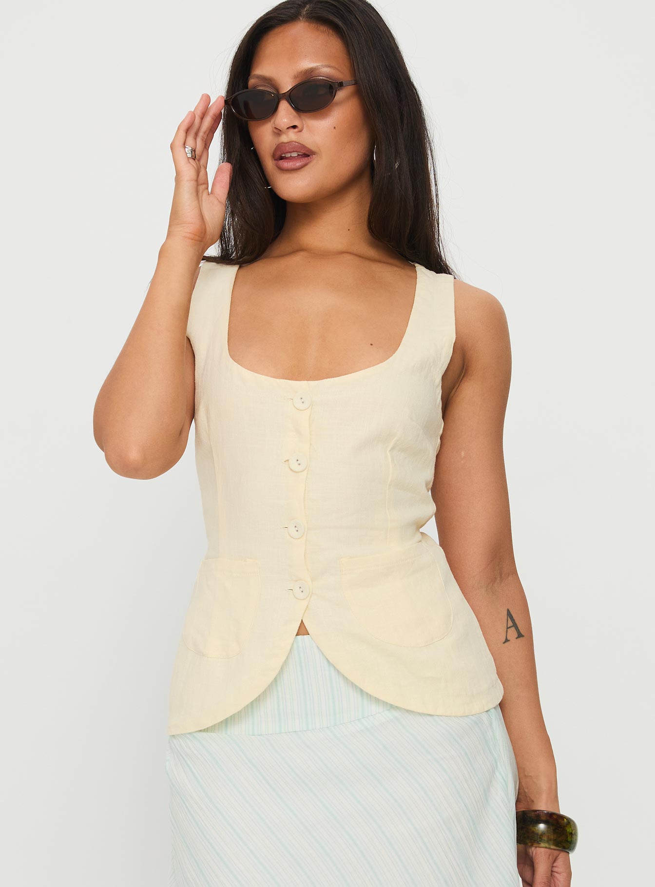 Spirito Vest Top Butter - Image 2