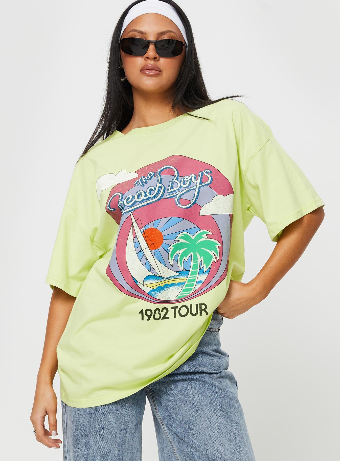 The Beach Boys 1982 Oversized Tee Green - Image 2