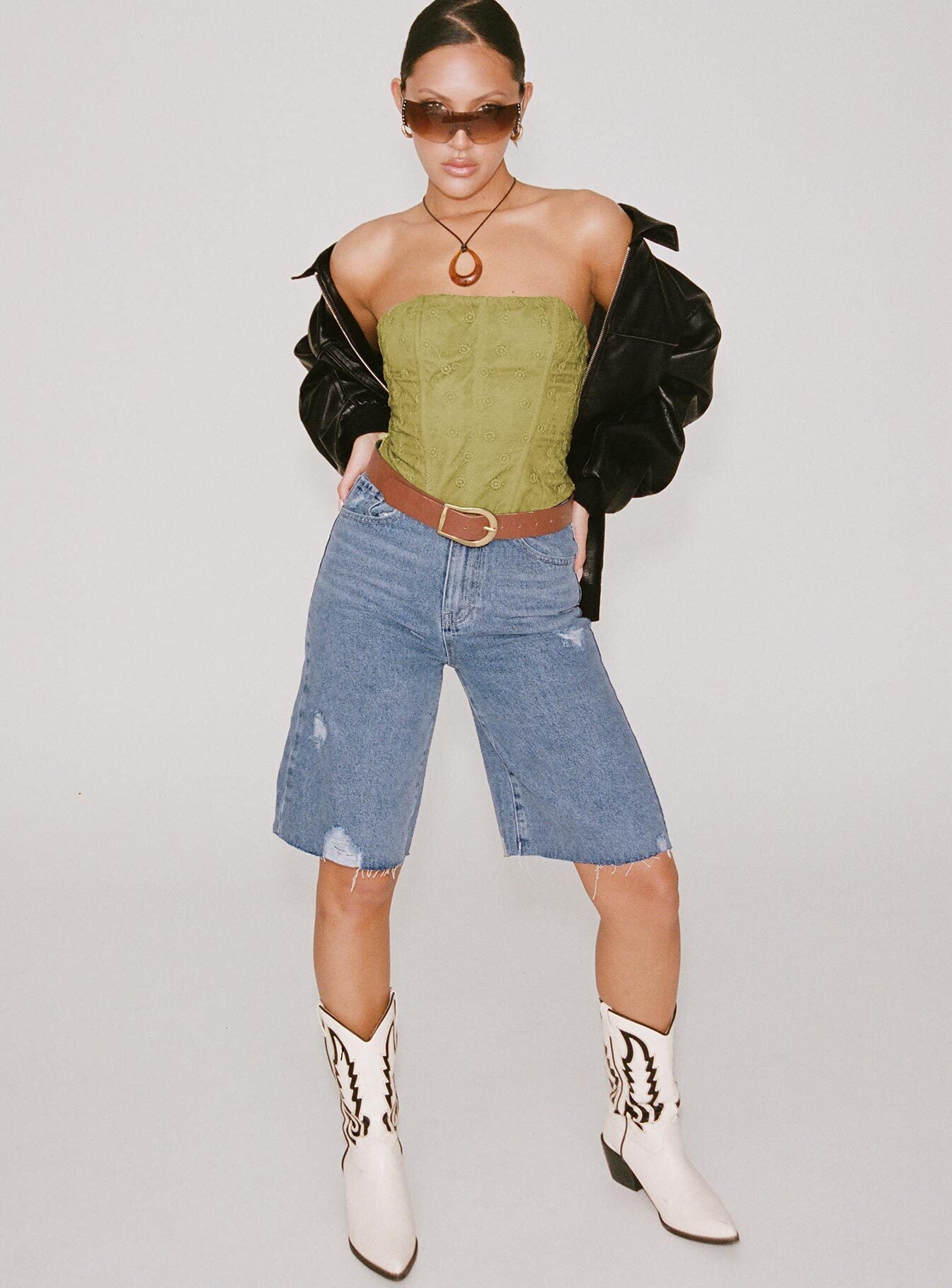 Lexfield Denim Shorts Light Wash - Image 8