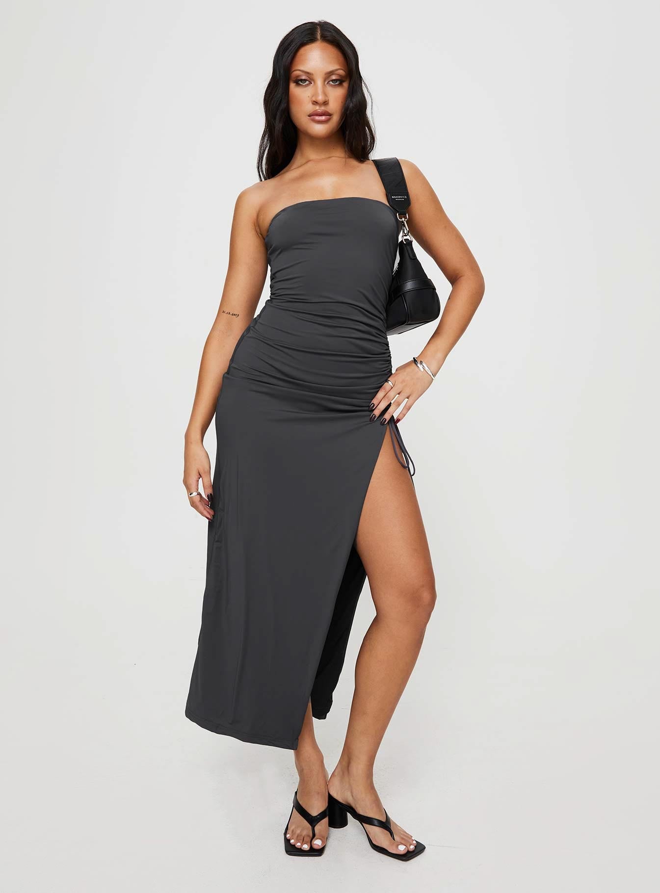 Caprani Maxi Dress Grey - Image 2