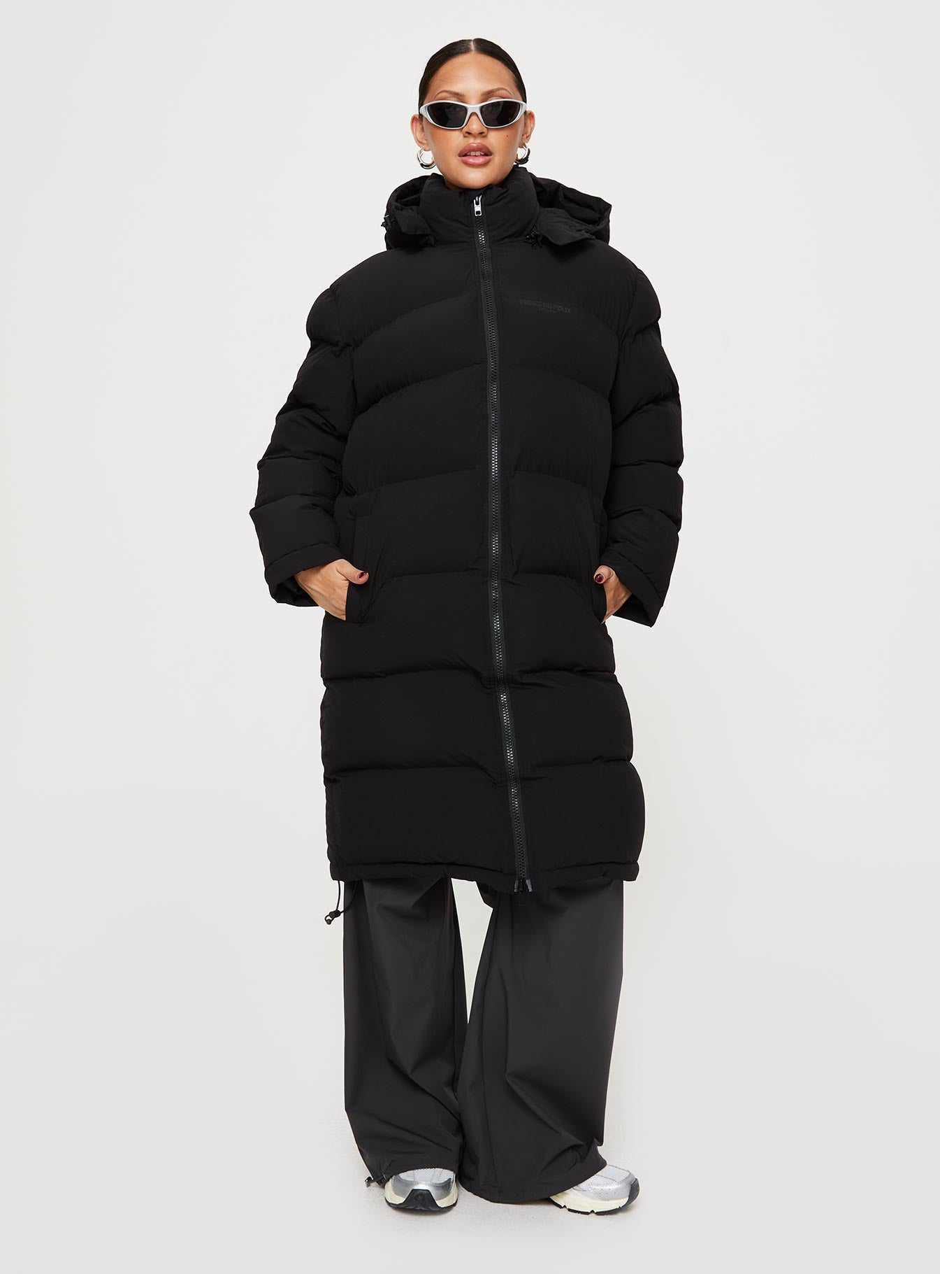 Dream Puff Technical Longline Puffer Jacket Black - Image 2