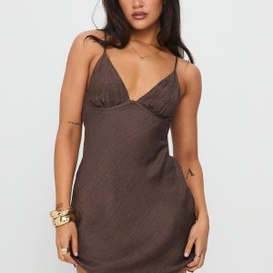 Makaia Balconette Mini Dress Brown
