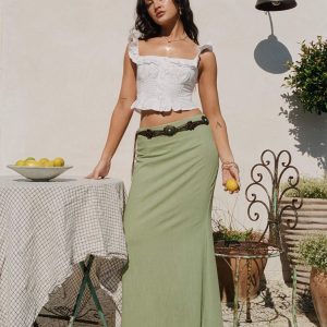 Sophia Maxi Skirt Green