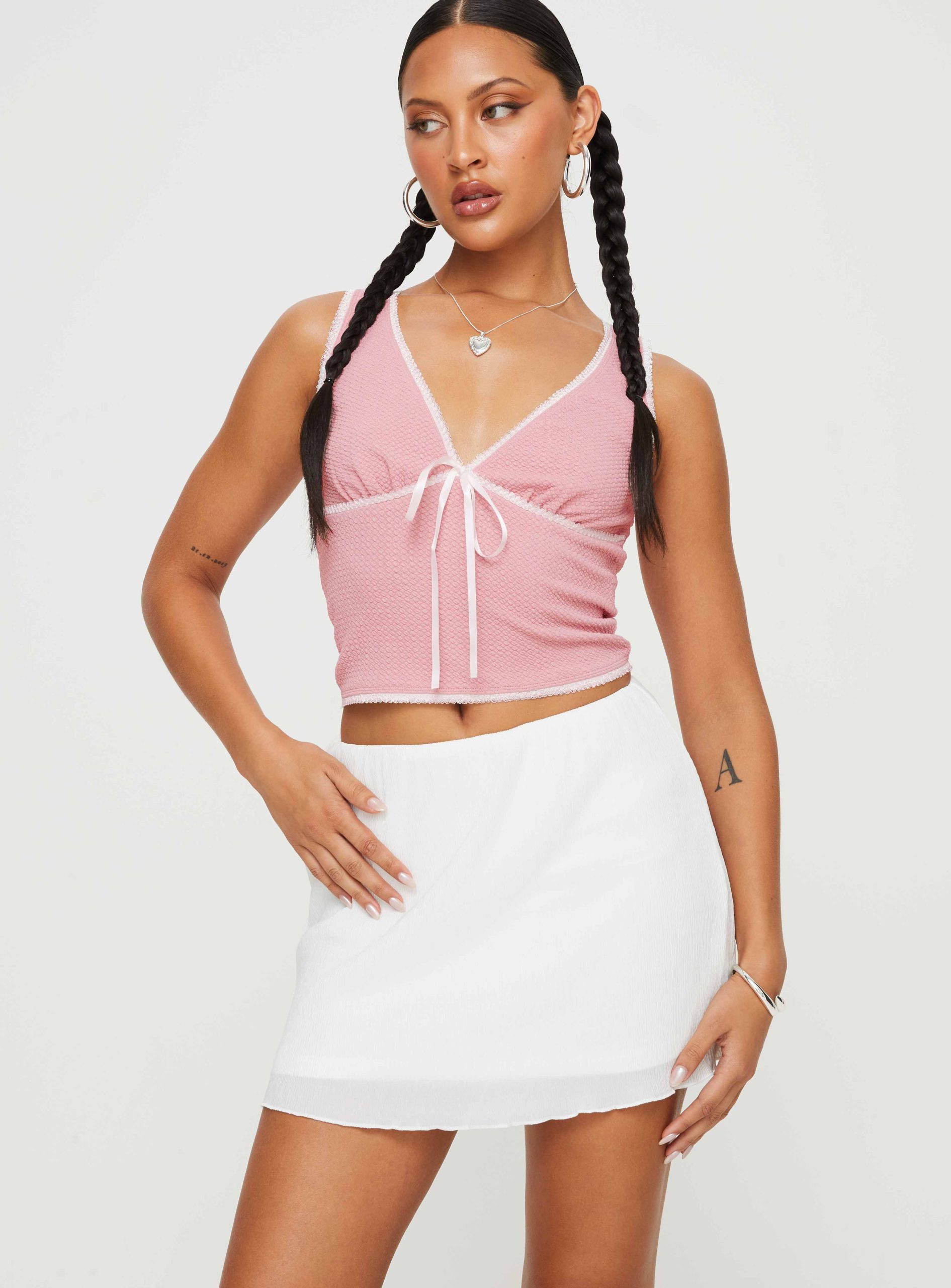 Kennedie Mini Skirt White - Image 2